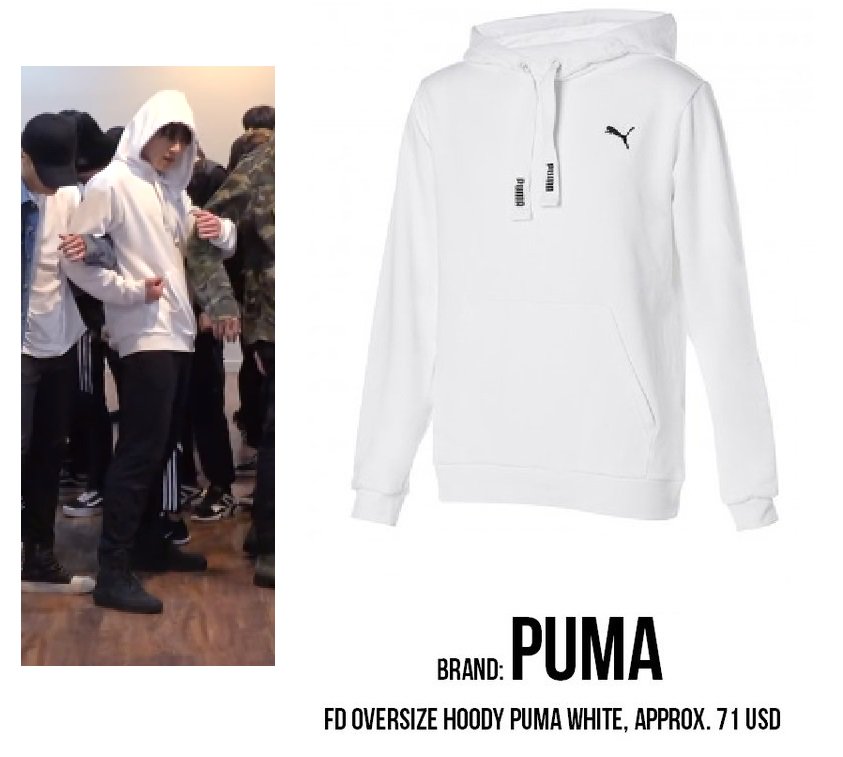 jungkook grey puma hoodie