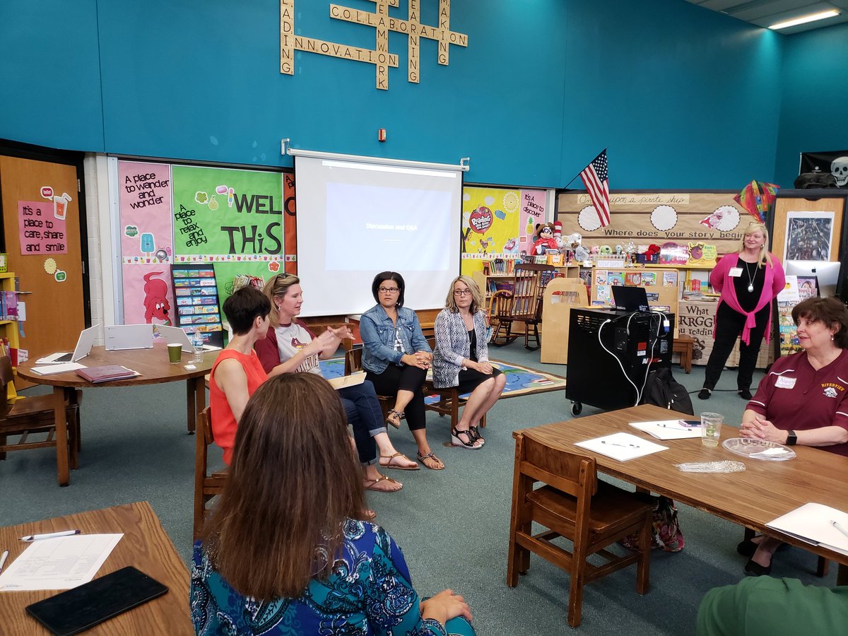 jasongribble's tweet photo. Had a great visit with @Michael_eSpark and Karen from @eSparkLearning sharing with visiting Ts and Admin about the benefits of using eSpark with their students and the growth they are making here at Forest.  #rcsdpirates https://t.co/MlG79m5tRQ