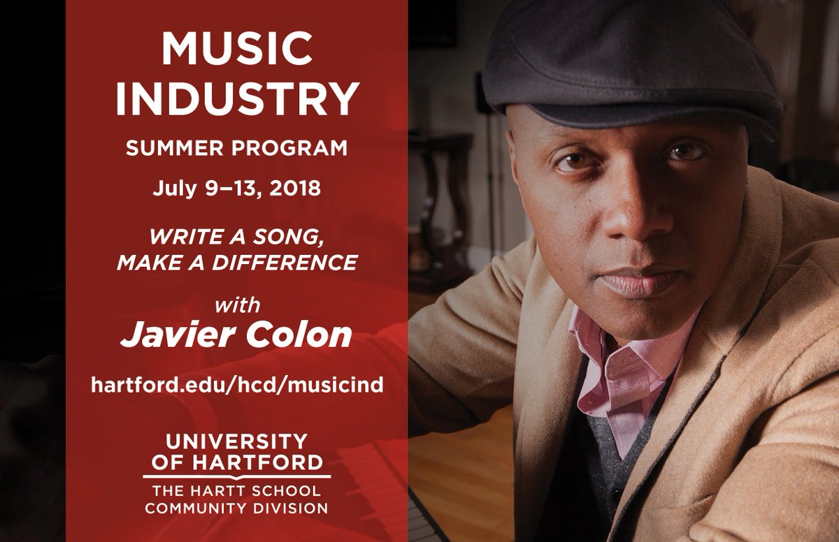 harttcomm's tweet photo. We are thrilled to be welcoming Javier Colon @javstwtr (@harttschool '00) back to @UofHartford as our featured guest artist in our brand new Music Industry summer program. https://t.co/UwgH0LcC8X https://t.co/cxQMqocq8D