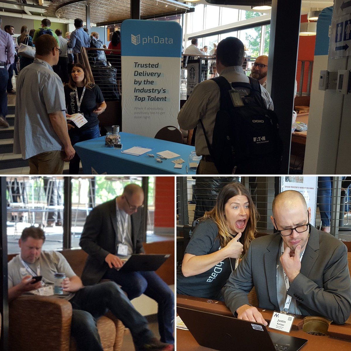 MNHeadhunter's tweet image. This morning at #BigDataTech with the @phdatainc team. We have a busy day of speaking, recruiting and information sharing. Stop by and say hello, get some candy, and register for our giveaway. #MinneAnalytics #MNtech #BigData #WereHiring