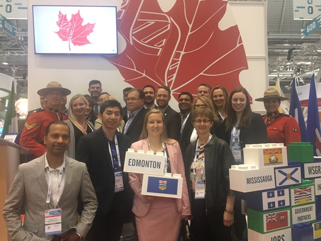 Reg_Joseph's tweet photo. #Canada pavillion @BIO2018. @Yeghealthcity with team #Alberta supported by our @RCMP.  Excited to develop new partnerships for @CityofEdmonton. https://t.co/5HLltX9Ay3