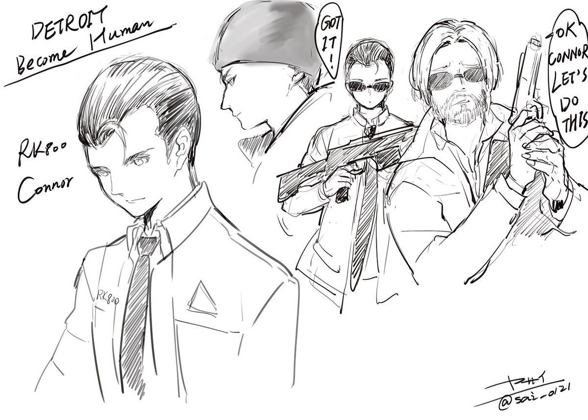 デトロイト落書き
コナーとハンクおじさん本当にいいキャラ 