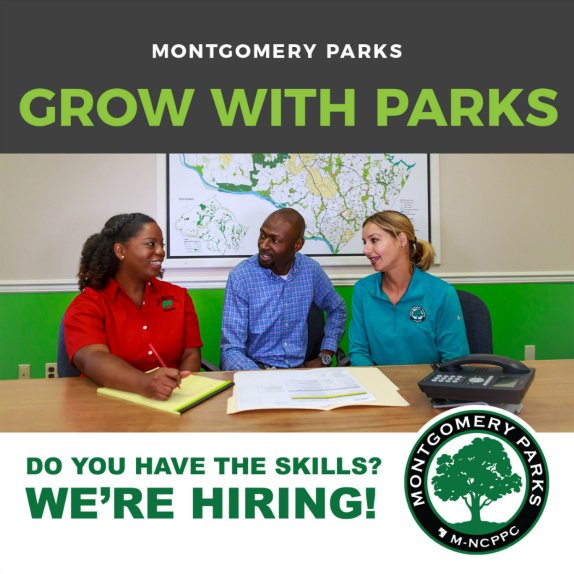 MontgomeryParks's tweet photo. WE ARE HIRING! Montgomery Parks is looking for a Division Chief for our Park Planning and Stewardship Division. Apply now and grow with parks!: https://t.co/75DCPB7XsQ . #GrowWithParks https://t.co/ypo8Mq0Ift