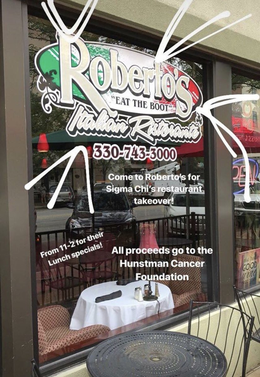 Come out and support the brothers of <a href="/ysusigmachi/">Sigma Chi YSU</a> today from 11a-2p at Roberto’s😊