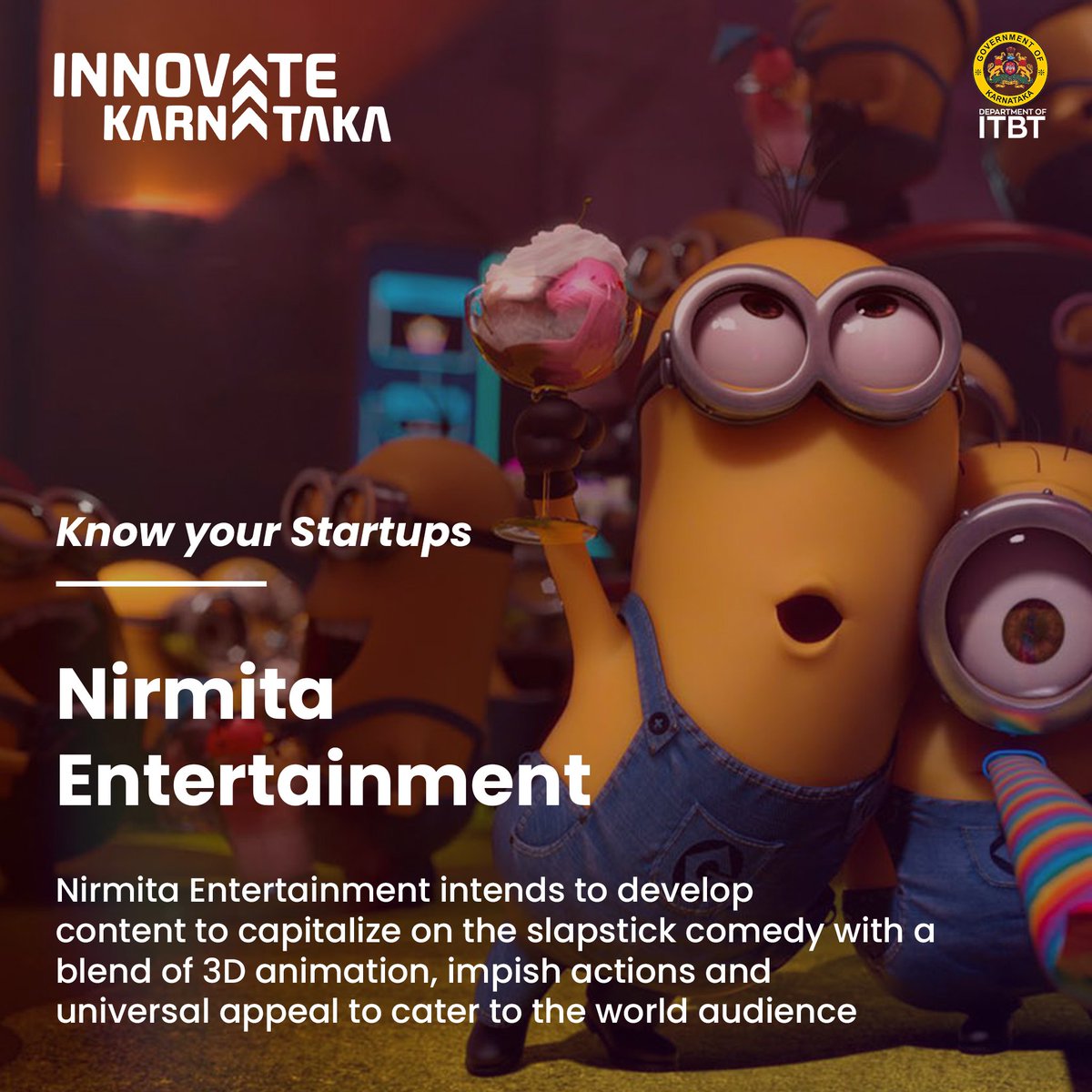 ITBTGoK's tweet photo. Nirmita Entertainment aims to produce entertainment that will transcend language and cultural barriers and connect with audiences at all levels.
#Elevate #ElevateWinner #startups #KarnatakaStartups #ITBTKarnataka #InnovateKarnataka #technology #gaming https://t.co/mT8BP0xnlr