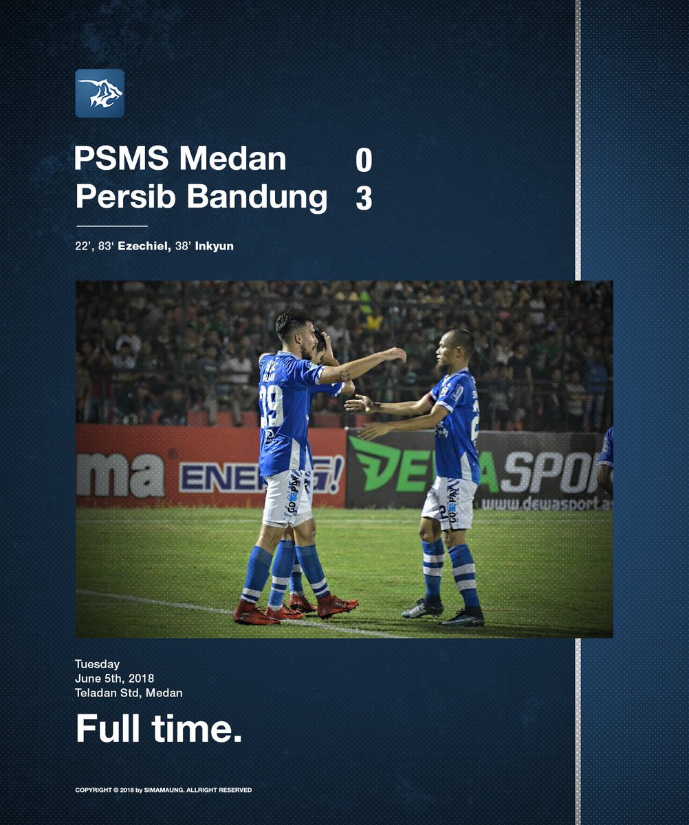 Siklus 11 tahun kemenangan Persib Bandung di Teladan Medan:
1996 ➡ 2007 ➡ 2018
.
#PSMSvPRSB #PersibDay