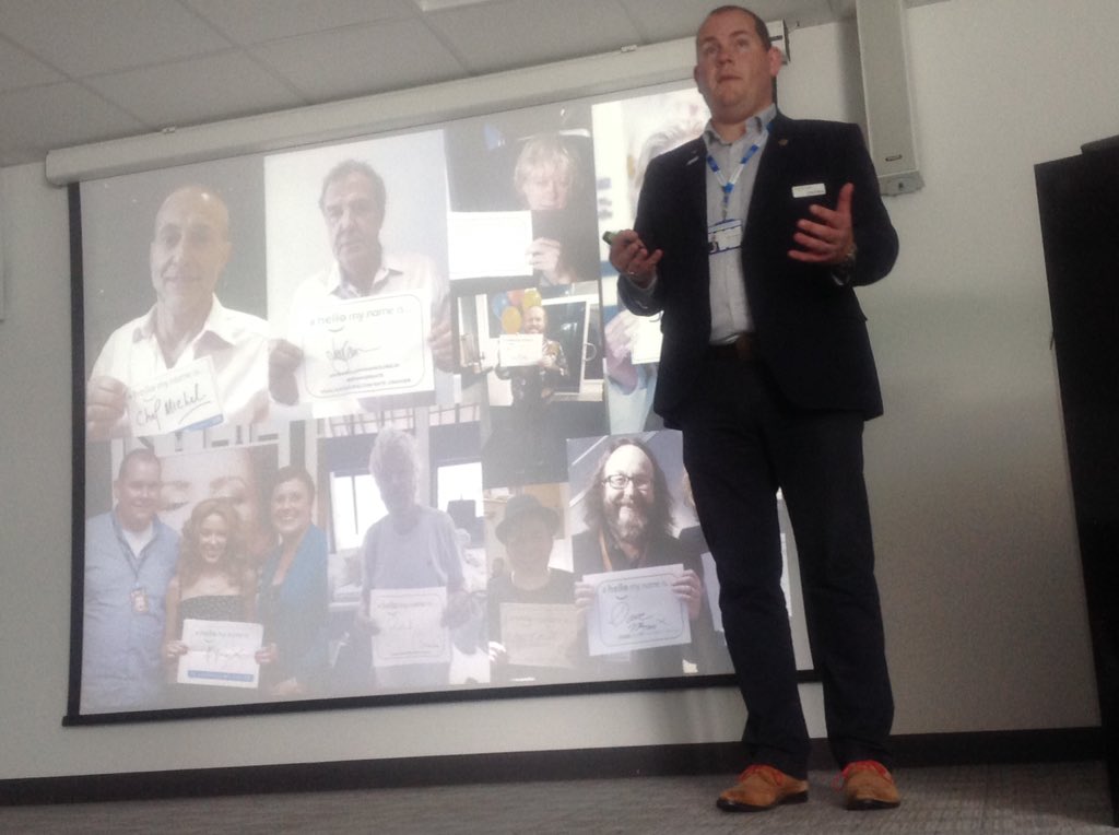 PeteGordon68's tweet photo. Such an inspirational talk today @PointonChris at today's #PatientTimeConf I will always use #hellomynameis from here on in and get my team members to do the same #Last1000days https://t.co/PMN5YgckBi