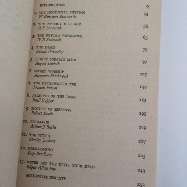 Alldatalostbook's tweet photo. Great run of authors in this Peter Haining Anthology

#hplovecraft #augustderleth #robertbloch #basilcopper #raybradbury #edgarallanpoe #denniswheatley

👉🏻https://t.co/FaRrInAhOj

#dragnetbooks #horror #horrorbooks #weirdtales #cthulu #weirdfiction #horrorfiction #bookcollector https://t.co/Glfq1F3PF0