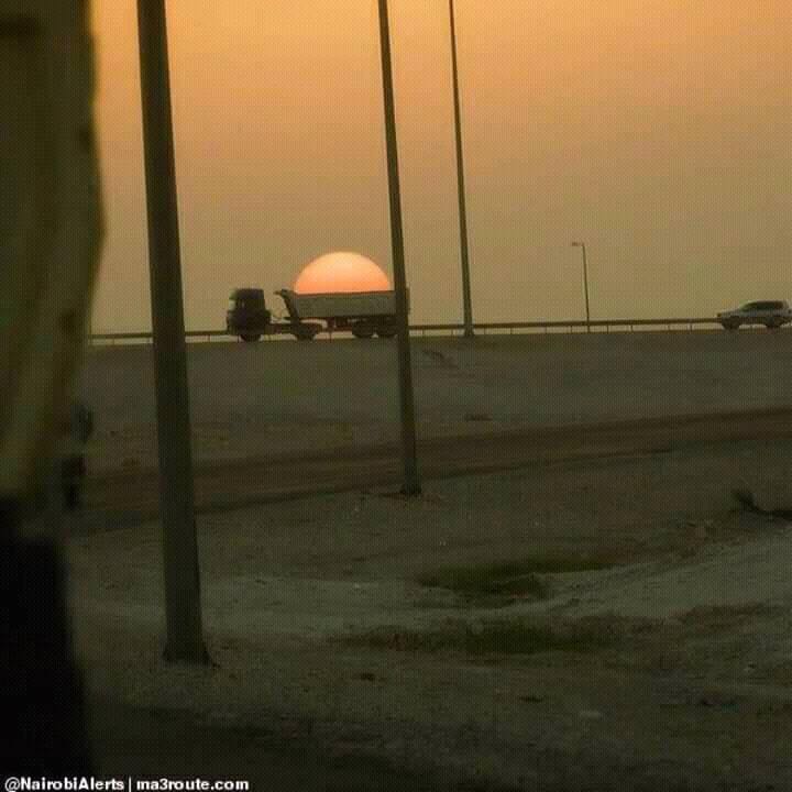 johngithongo's tweet photo. KOT is merciless -  NYS truck carrying the sun below https://t.co/WtJIosuyz8