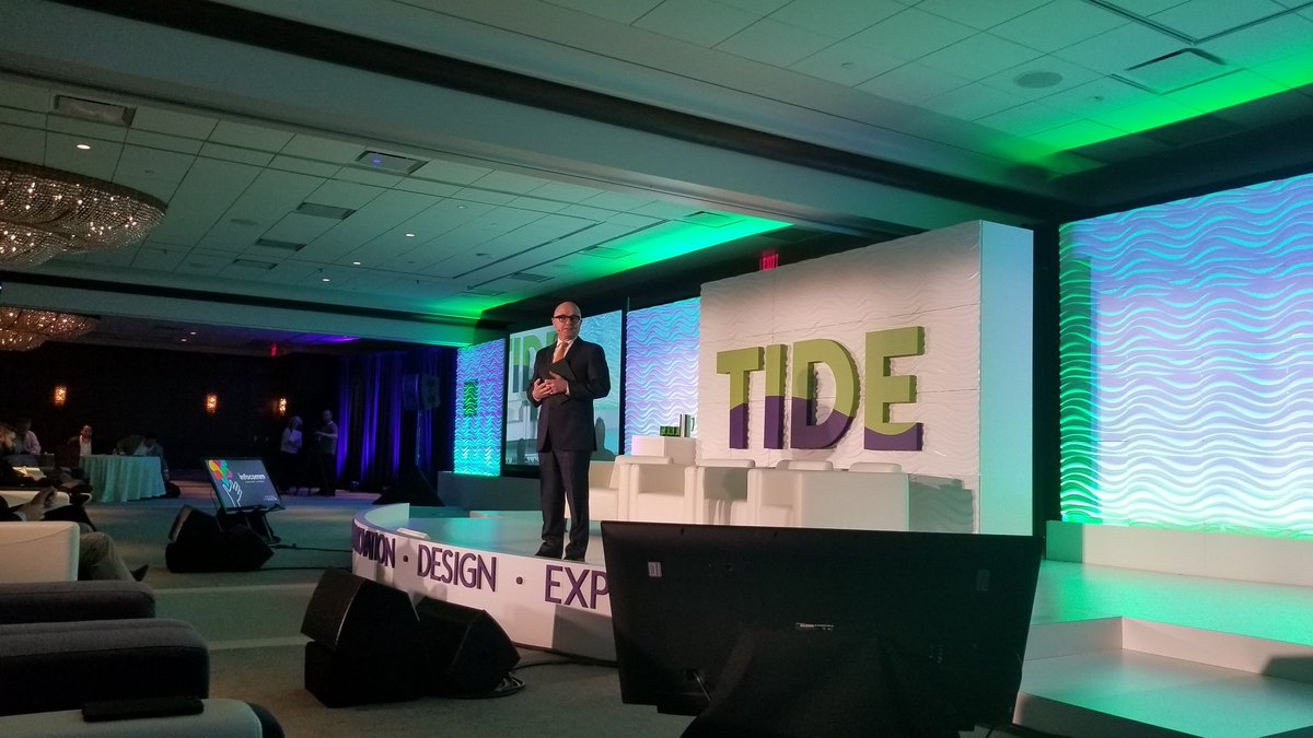 Leon_JeffDay's tweet photo. "Stand out or fade out...start with what inspires," Kevin Jackson, #TIDEconference #Tide2018 @AVIXA https://t.co/WXWJsGwiuw