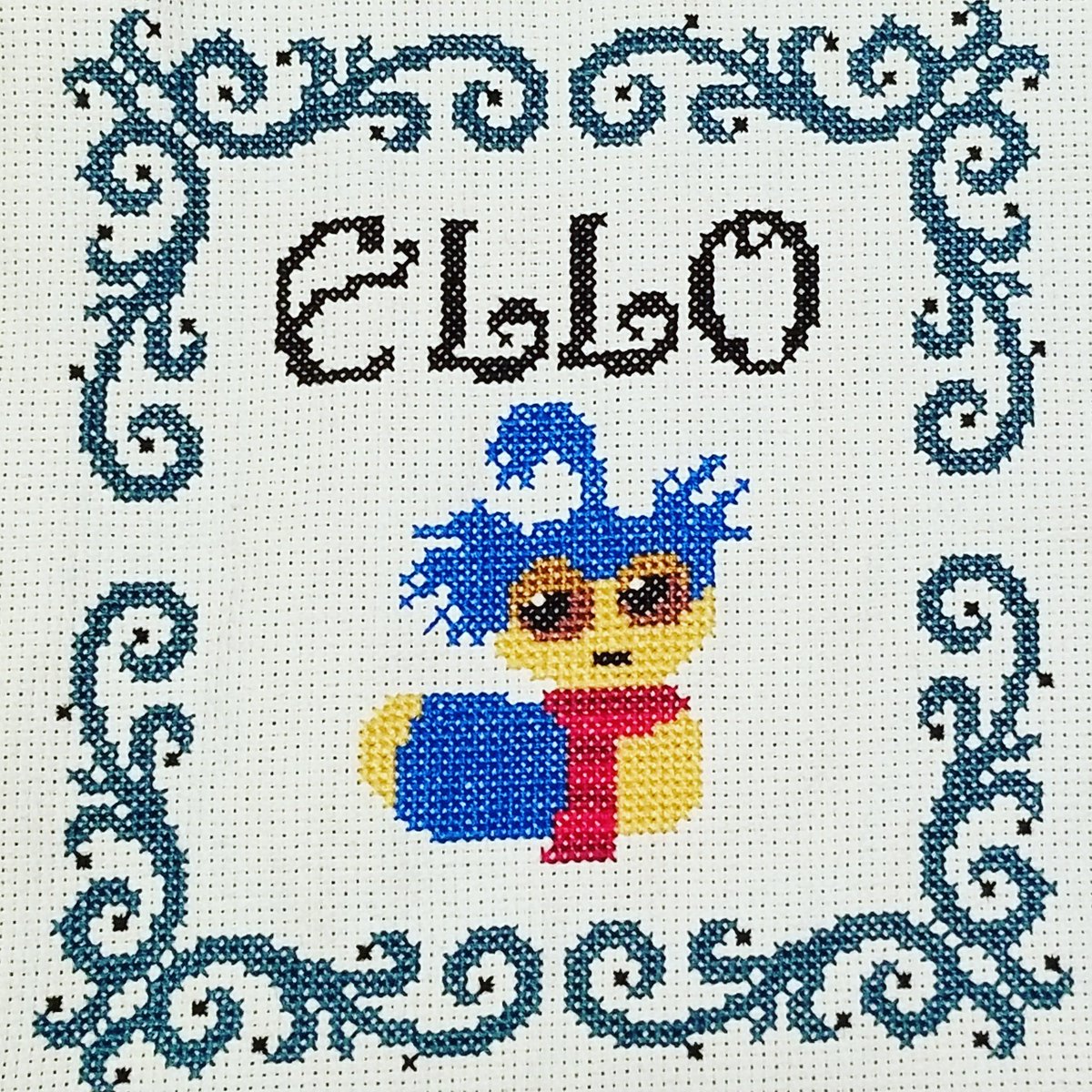 GlamderingGamin's tweet photo. Finished up the ello worm from #Labyrnth on my #twitch stream last night. Really like how it turned out
#crossstitch @KBNSTREAMS #fiberart https://t.co/EJx1KJ4B6k