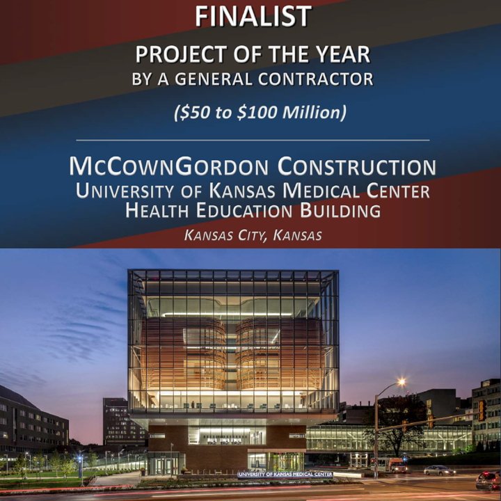We are proud to have been a Trade Partner of McCownGordon Construction on the KU Medical Center Health Education Project. Shown here at the 2018 AGC Building Excellence Awards <a href="/McCownGordon/">McCownGordon</a> <a href="/KUMedCenter/">KU Medical Center</a> @helixkc <a href="/land3studio/">LAND3 Studio</a> <a href="/BuildersAssocKC/">The Builders, a chapter of the AGC</a> @KCLandscaping <a href="/TheWWImuseum/">National WWI Museum</a> #Health