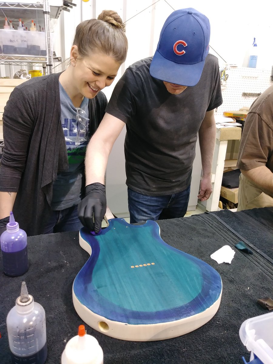 How would you choose to stain your guitar? What would you use for inspiration? #TuesdayThoughts #buildaguitar #nashville #MusicCity #imagination