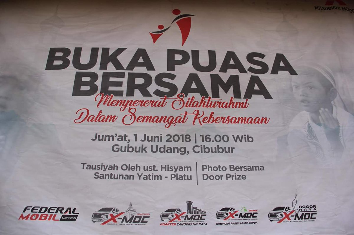 Bukber X-MOC Jabodetabek &amp; Santunan Anak Yatim Piatu Di Gubuk Udang Cibubur. Jum'at, 01 Juni 2018.