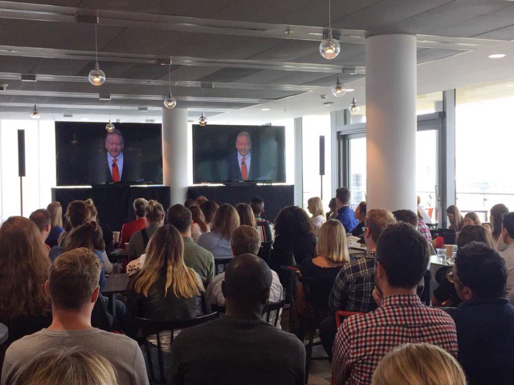 Ogilvy's tweet photo. .@OgilvyUK watches as @JSeifert79 unveils @Ogilvy’s #NextChapter on our Re-founding Day. #MakeBrandsMatter https://t.co/PsvVtub8tg