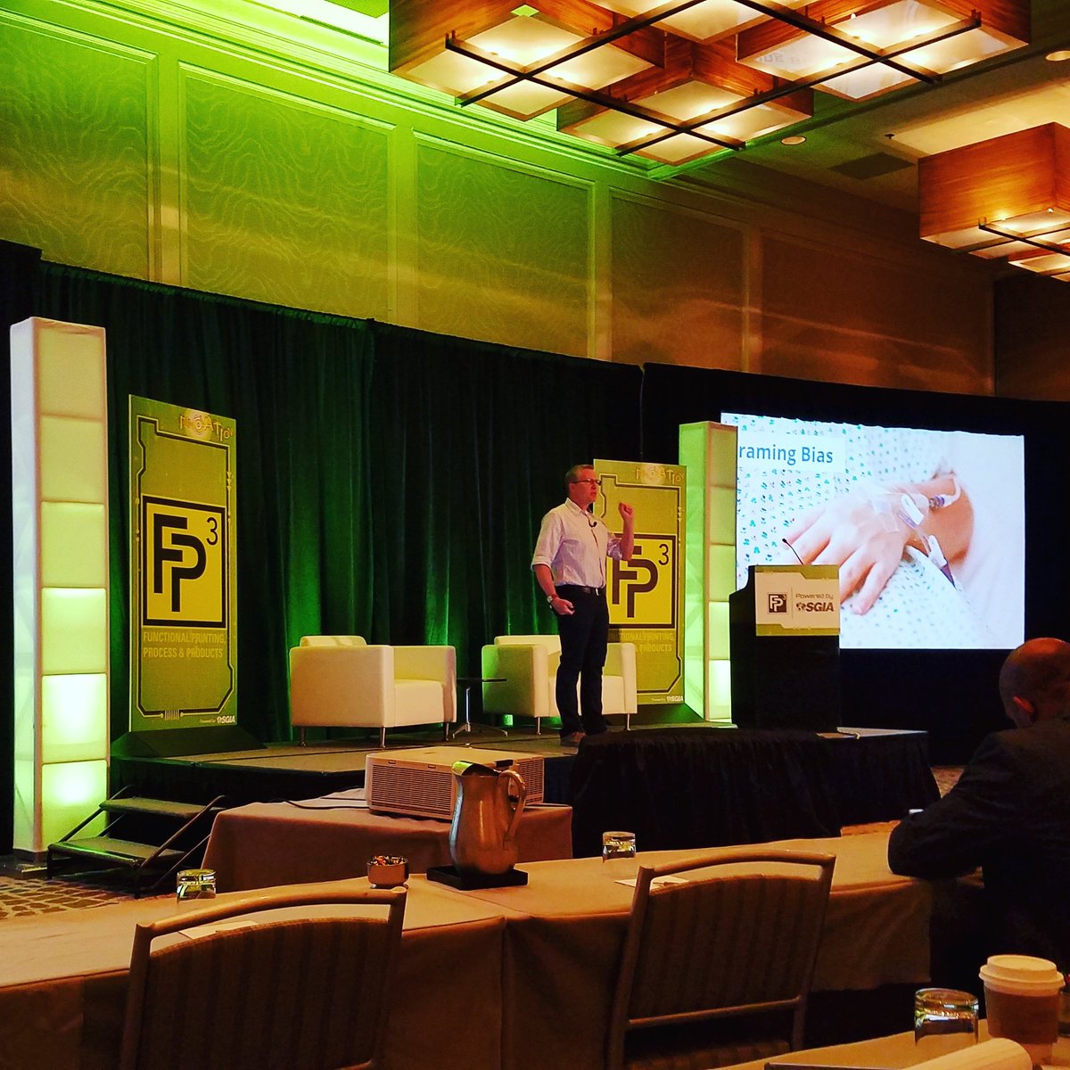 Butler_Tech's tweet photo. We are live at #FP3Conference in Chicago. David Hogue from #Google is speaking on user experience and design. Up next: our own Mike Wagner on the collaboration of U.S. companies to create the Ralph Lauren Heated Olympic Jackets. https://t.co/ivk3cy5a6s