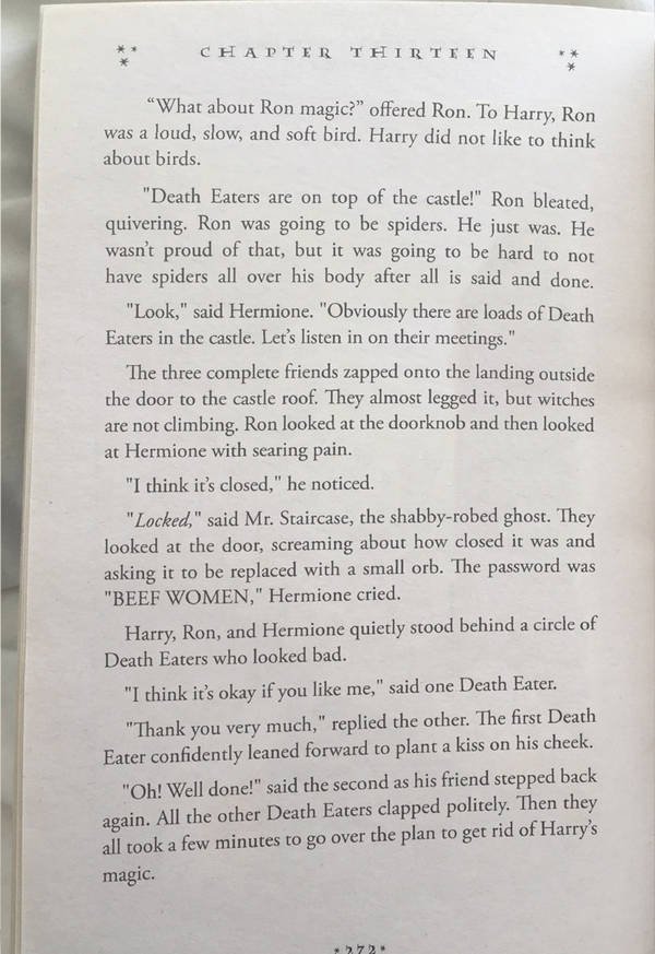 InstantIdealism's tweet photo. Never forget: here's a reminder about the time a robot had a go at writing a chapter from a Harry Potter book (with magnificent consequences)
https://t.co/wM6tRqjAi1
#Botnik #HarryPotter @jk_rowling #books #robotliterature #AI https://t.co/C8jGEPABVp