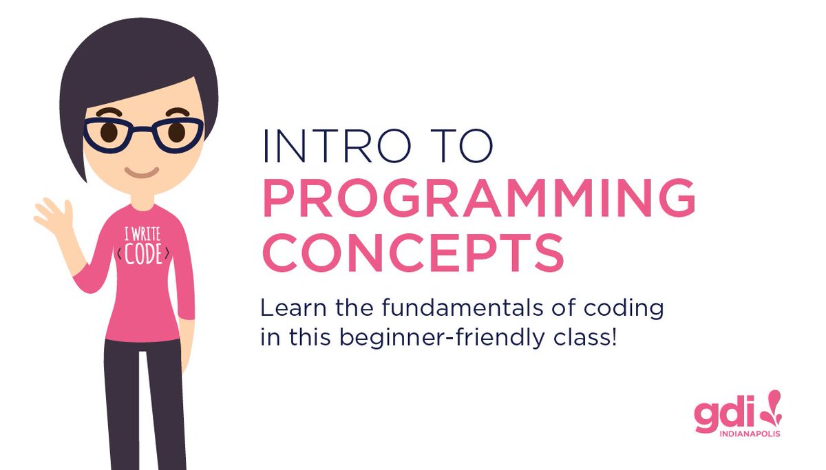 GDI Indianapolis (@gdiindy) on Twitter photo Next class...Intro to Programming Concepts (for True Beginners!), Tue 6/26, 630-830 PM <a href="/lessonly/">Lessonly (now part of Seismic)</a> @407 Fulton St Sign up here: meetup.com/Girl-Develop-I… Next class...Intro to Programming Concepts (for True Beginners!), Tue 6/26, 630-830 PM <a href="/lessonly/">Lessonly (now part of Seismic)</a> @407 Fulton St Sign up here: meetup.com/Girl-Develop-I…