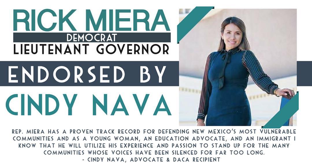 rickfornm's tweet photo. Thank you Cindy. You inspire everyone who knows you. Together let’s fight for: 
👉🏼Universal healthcare
👉🏼DACA and the Dreamers
👉🏼Wind and solar energy to diversify our economy and
👉🏼 To protect our water and environment 
#RickforNM #GOTV #nmdems https://t.co/HJW4hUMLCn https://t.co/XMIZvxvazR