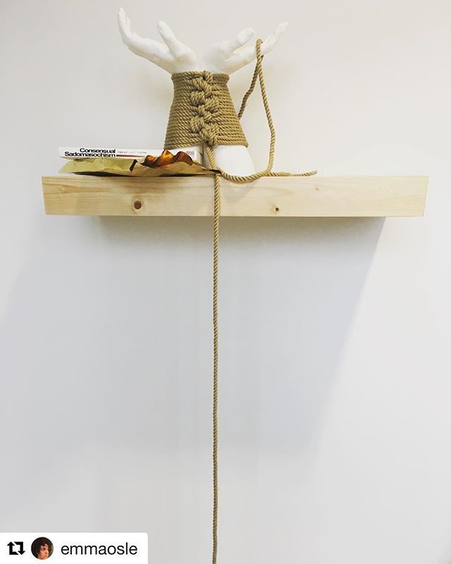 #Repost @emmaosle
・・・
Practice, 2016

wood, rope, urethane resin, gold foil, and found object
42 1/2' x 23 1/4' x 9 1/2'

#art #shibari #shibariart #bondage #furniture #woodworking #moldmaking #lifecasting