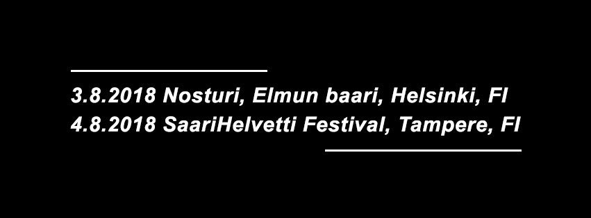 callistochaos's tweet photo. This August: the first shows since 2015 #callisto #helsinki #elmunbaari #nosturi #tampere #saarihelvetti #secretyouth https://t.co/9IOniZa5xY