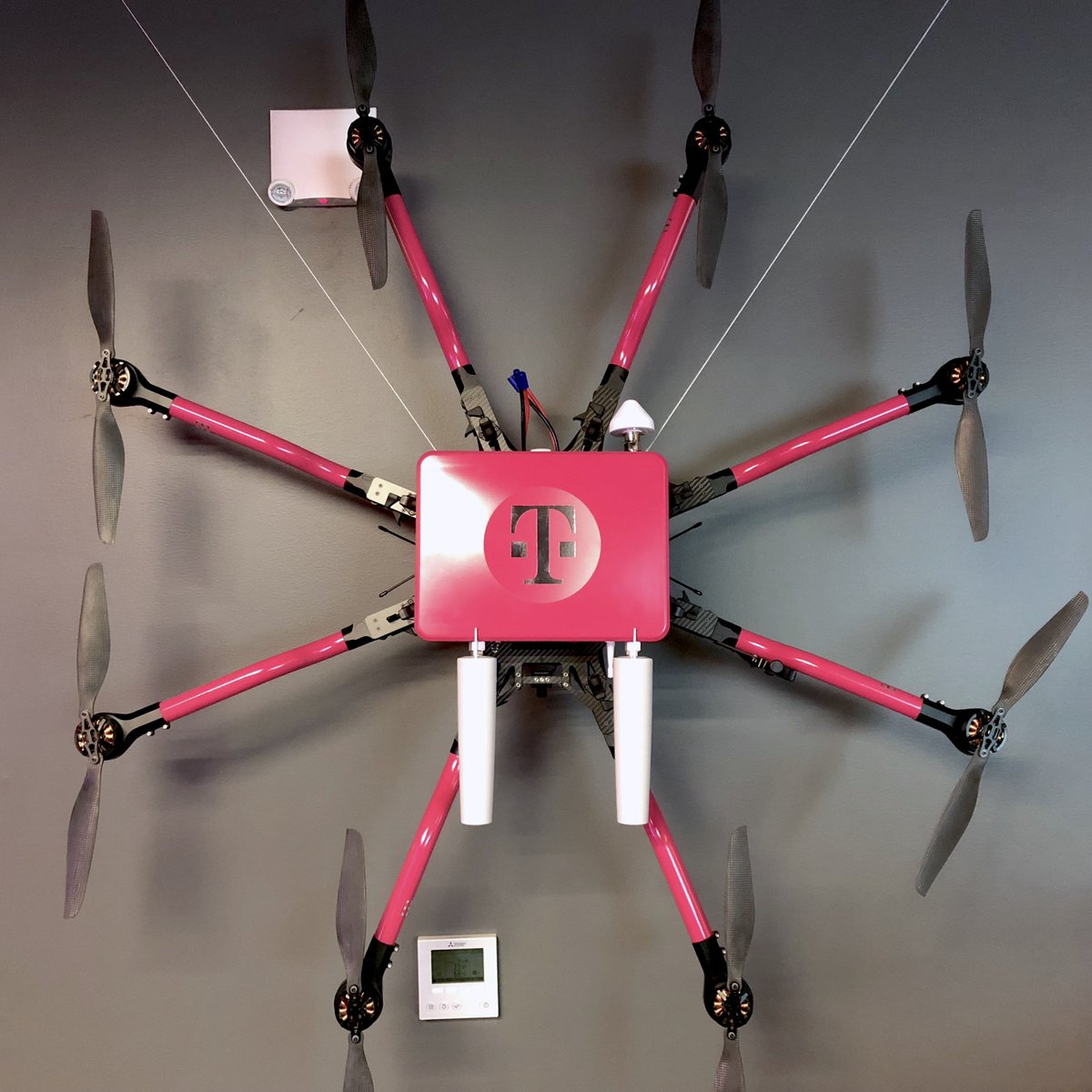 tmobilecareers's tweet photo. This bad-ass drone is large enough to carry a cell site and provide mobile connectivity following a natural disaster—just one of the ways that we're preparing to be there for our customers in times of need. @TechExperience https://t.co/cviq8EgCJy