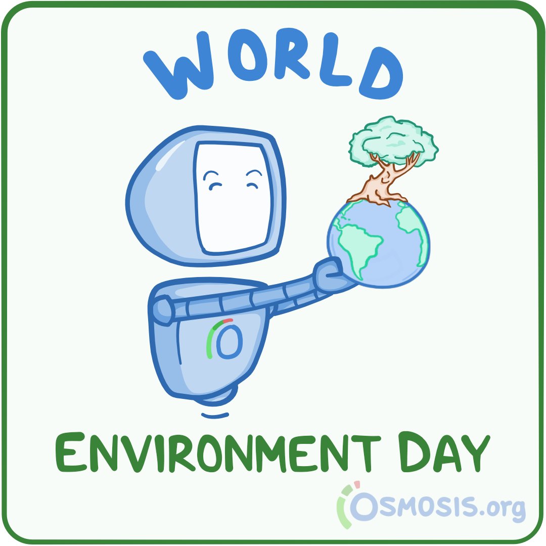 It's #WorldEnvironmentDay! Remember the three R's:  reduce, reuse, recycle!#FOAMed #learnmedicine #Osmosis