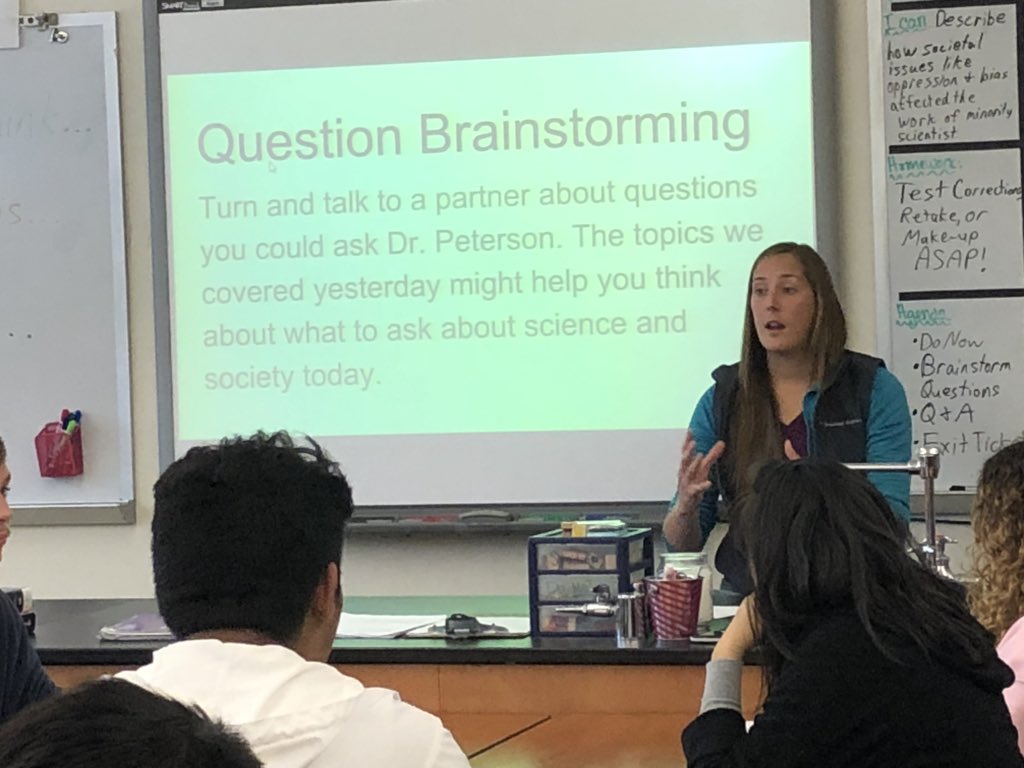 _TheRealMsP's tweet photo. Dr. Jeannine Peterson DVM in the house talking about being a female in science, overcoming adversity, and her journey through education to becoming a veterinarian! #csuvet #dvm #femalescientist #femaleempowerment #lincolnabes #abenation #scholar https://t.co/gsauTpTyJM
