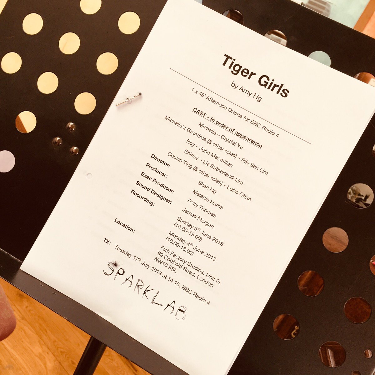 Immensely excited to be part of this <a href="/BBCRadio4/">BBC Radio 4</a> drama produced by <a href="/SparklabProds/">Sparklab Productions</a> and to be working with such a talented group of actors!

#TigerGirls #radiodrama