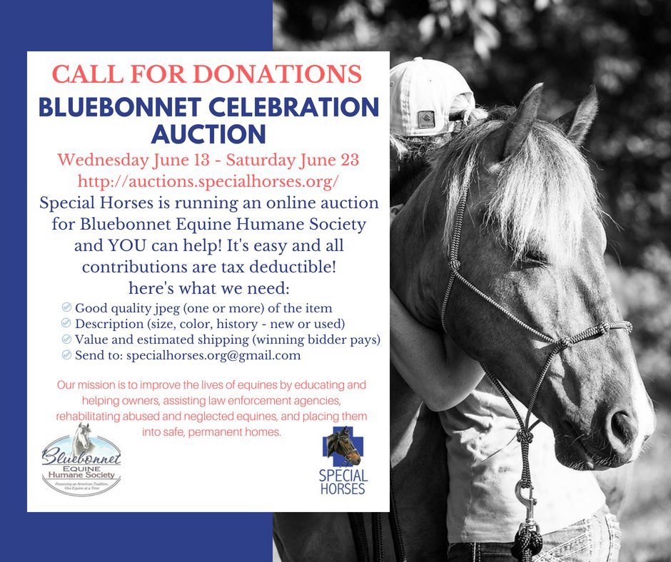 We're still looking for items for our #HelpAHorse Auction - proceeds will benefit rescue horses!