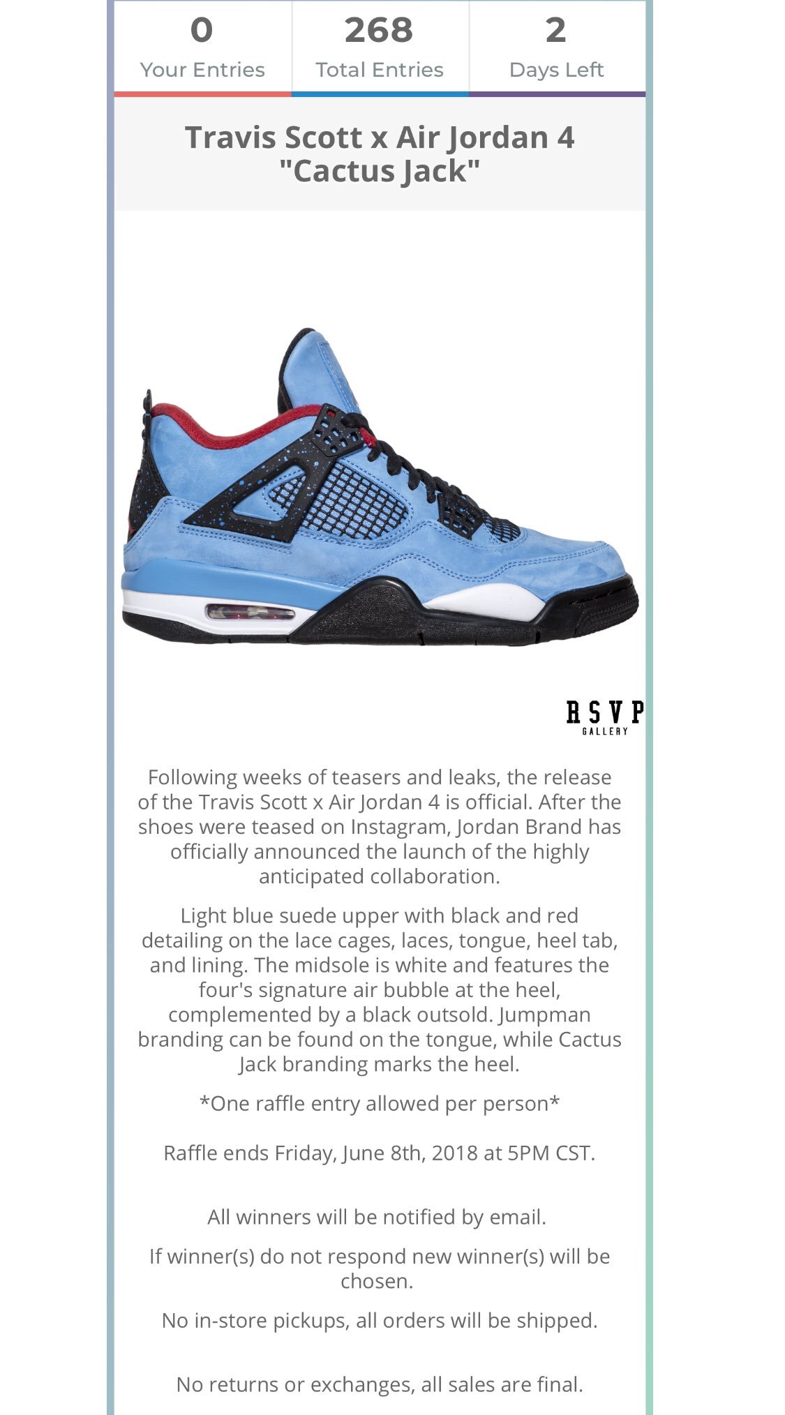 travis scott jordan raffle