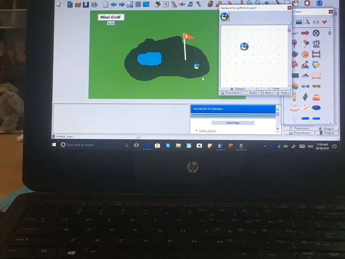 MLaPeareGEDSB's tweet image. Coding mini golf games in MicroWorlds Ex this morning. Students were proud to show off thier game variations. #codetolearn #CanCodes @GEDSB21C