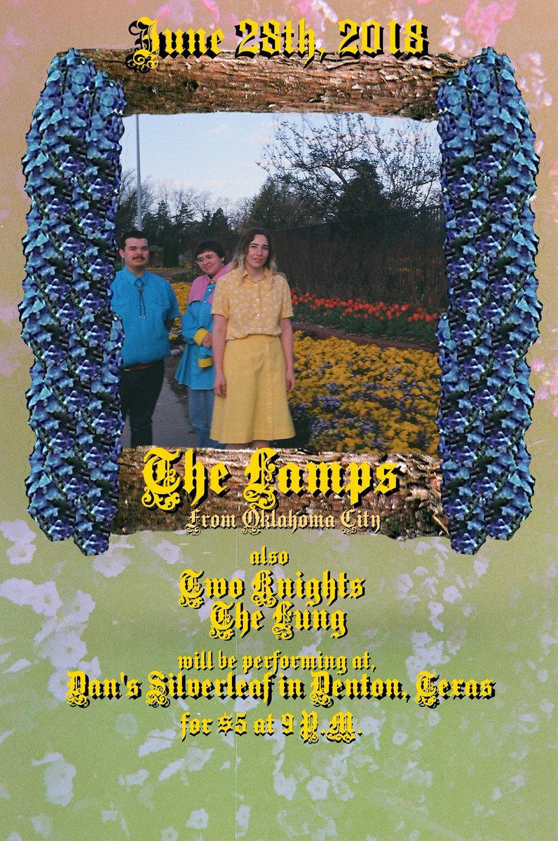 NEXT LUNG SHOW IS IN DENTON JUNE 28 W/ OKC’s THE LAMPS AND DENTONS OWN TWO KNIGHTS YOURE GONNA FEEL DUMB FOR MISSING THIS ONE!