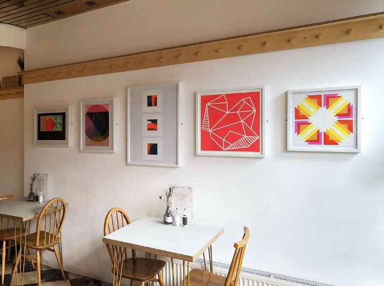 LookUpPrints's tweet photo. SPECTRUM // LIMITLESS COLOUR new #exhibition of #screenprints at #E17 eatery #BuhlerandCo featuring new editions by @fiona_grady #ChrisJames and recent work by @freabuckler @KateGibbPrint @Supermundane @JonnyLawes #GiuseppedInnella #limitlesscolour https://t.co/qYImeFyqIY