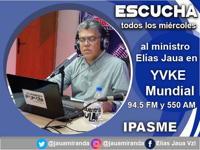 IpasmeOficial's tweet photo. #EnMinutos | No te olvides de sintonizar @Enc_Popular por @YVKEMundial bajo la conducción del Min. @JauaMiranda #EncuentroPopular https://t.co/pJgKug4Hxj