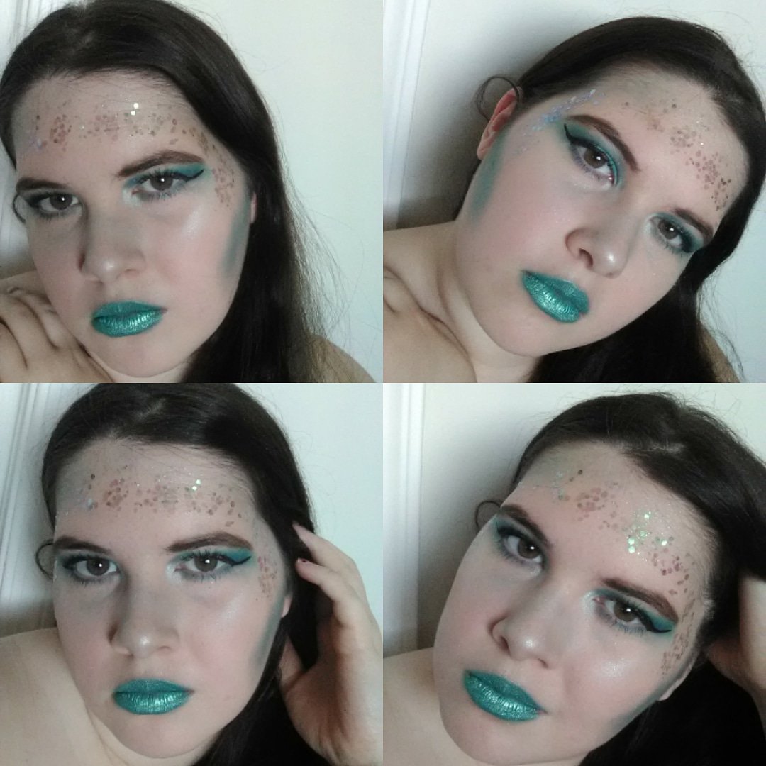 Did #mermaidmakeup today.
#mermaid #mermaids #makeup