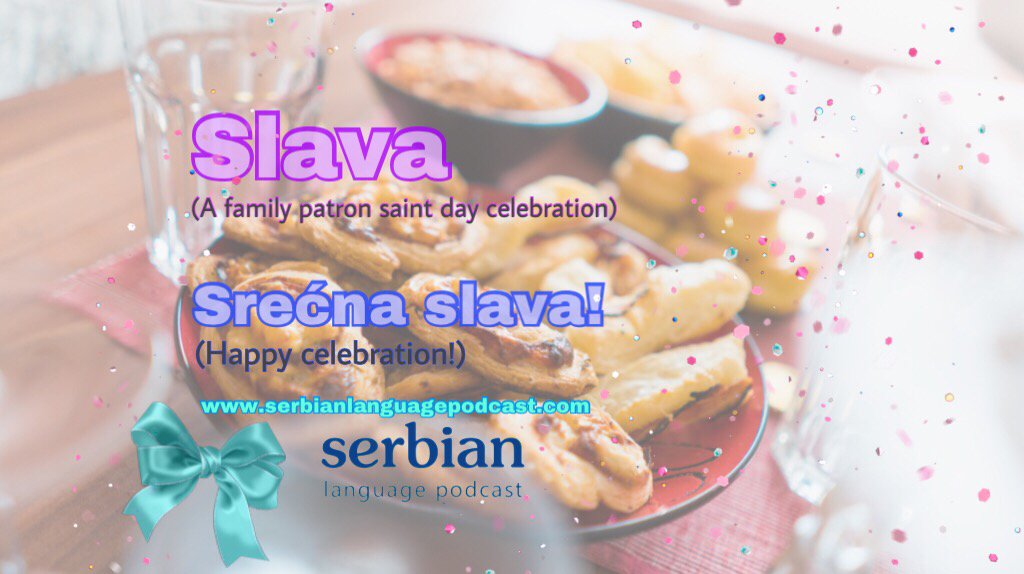 serbianlp's tweet photo. The Serbian word of the day - Slava (Family saint patron day)⠀
Learn Serbian. Have fun! ⠀
#serbianlanguagepodcast #learnserbian #serbianonline #serbianonlinetutors #serbiantutors #studyserbian #serbianwords #serbianlessons #serbianwordoftheday #slava #celebration https://t.co/Oc0nm4r1DV
