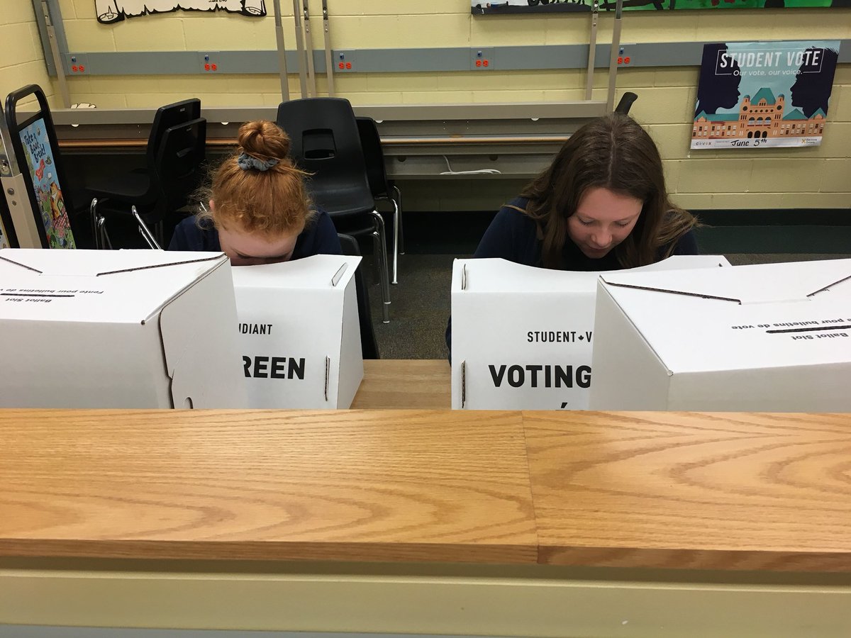StAndrewJaguars's tweet photo. Students do have a voice! Saint Andrew students from Grade 4-8 are participating in CIVIX student vote for the upcoming election. #StudentVoteDay https://t.co/jlaIzDmwZx