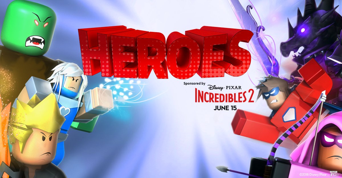 Roblox On Twitter Fly Into Action With The Roblox Heroes Event Sponsored By Disneypixar S Incredibles2 In Theatres 6 15 Play Three Action Packed Games To Earn Exclusive Virtual Prizes Until 6 19 Https T Co N5pnjlurvb Https T Co Dgwrmxljgy - heroes roblox event