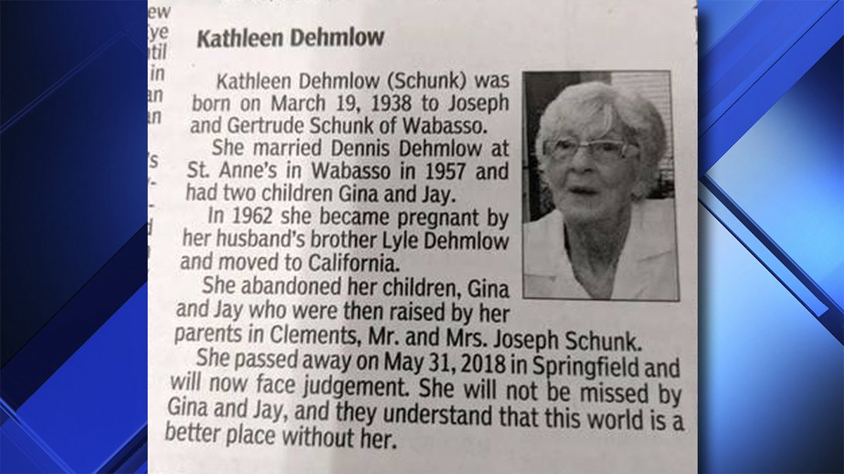 Brutally honest obituary shows exactly how 2 children felt about the mom who abandoned them. bit.ly/2JdAaYY?utm_so… https://t.co/3N9ovHbKO2