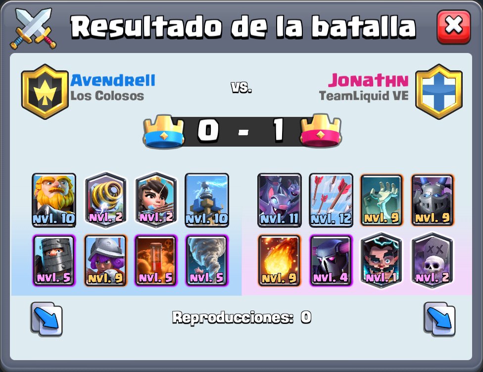 Debutamos en liga oro. Muy bien jugado por parte de Avendrell con un match up "algo" desfavorable, ante un rival de categoría.