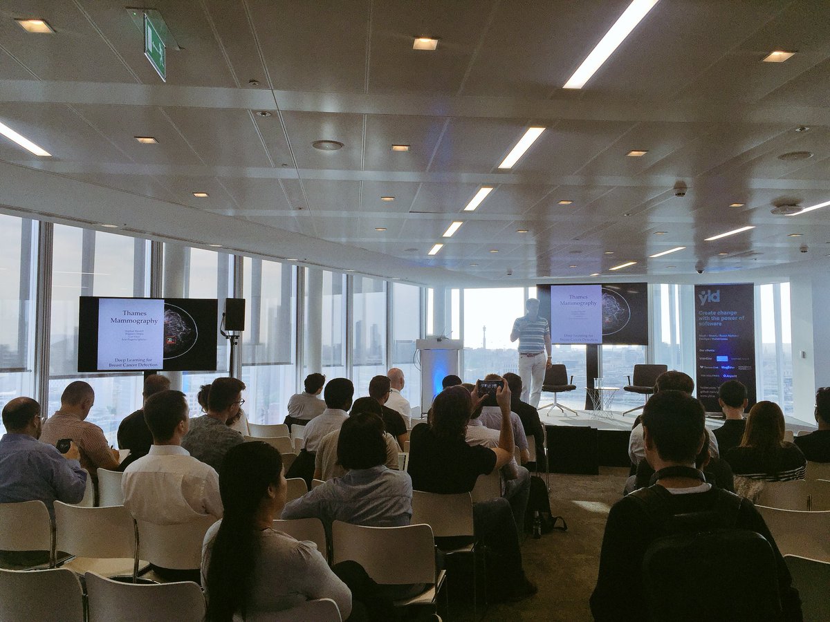 YLDio's tweet image. Kicking off London #TensorFlow Meetup with Stephen explaining #machinearning &amp;amp; CAD at @NewsUKTech 🙌