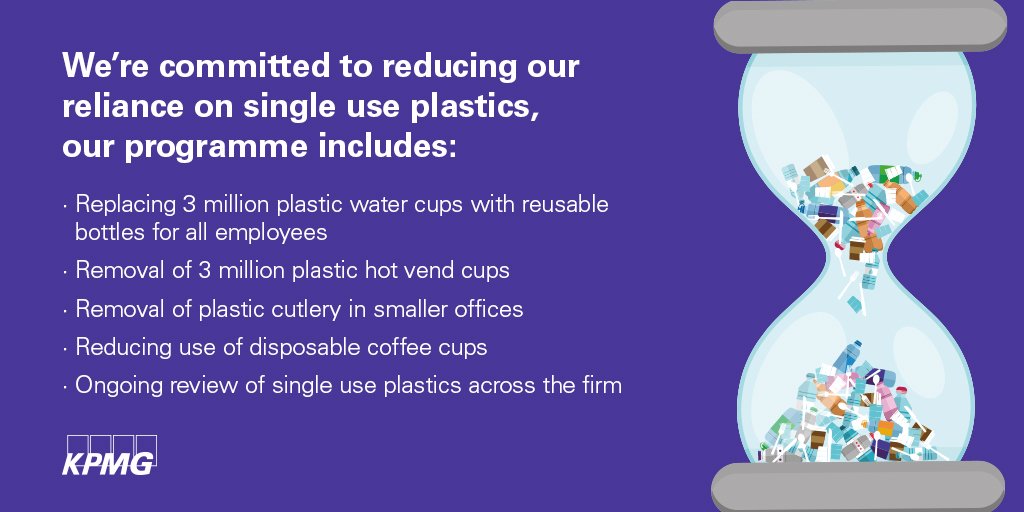 kpmguk's tweet image. On #WorldEnvironmentDay we’re helping to #BeatPlasticPollution at KPMG with our Waste in our time, plastic reduction project. #PledgeLessPlastic #PlasticReduction