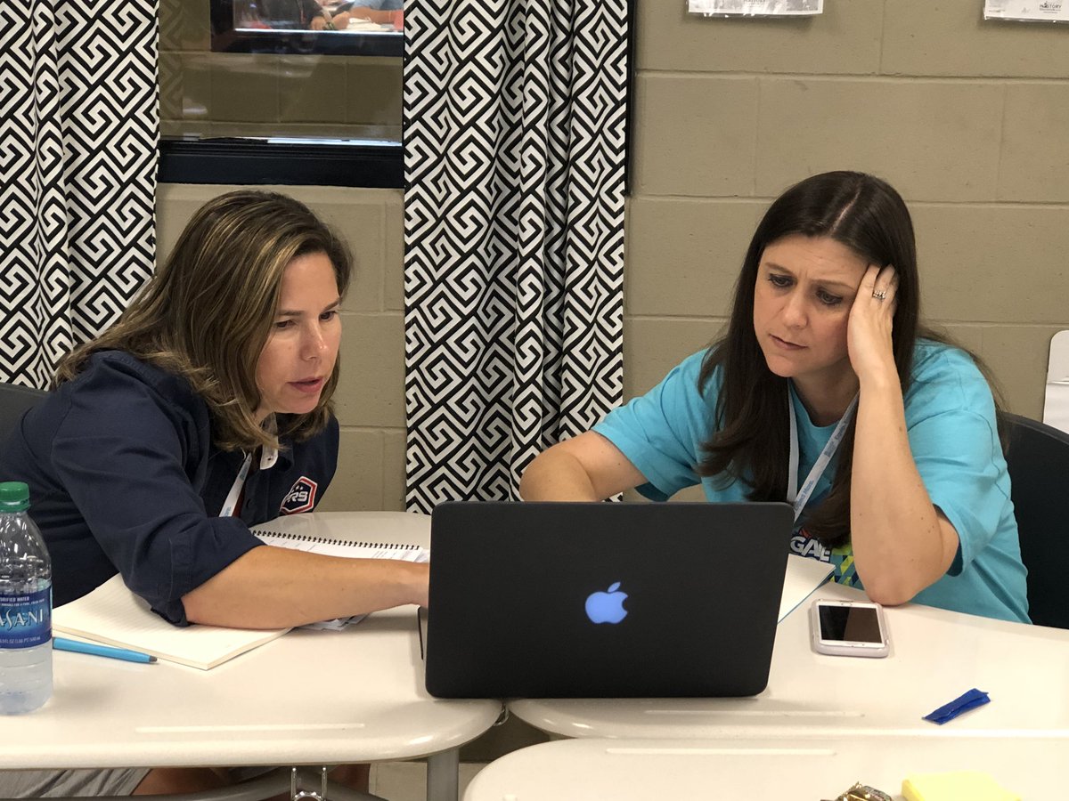 lee_calton's tweet photo. Day 2 of CSD 5day WS: Ts have on their “learner hats” as they practice pair programming #expectmore18  @AplusCR @VinnyCSed @TeachCode @AlabamaCsta https://t.co/RABvSR8LvD