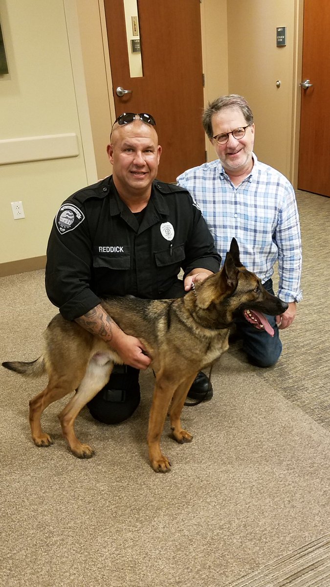 nespintech's tweet photo. Sunday was National #CancerSurvivorsDay and our son-in-law was invited to bring his #K9 Pablo with him to celebrate being a #cancer survivor. Rich's oncologist Dr. David Shepro joined Rich and Pablo for a pic. #testicularcancer #cure https://t.co/FWSNtlPWJW