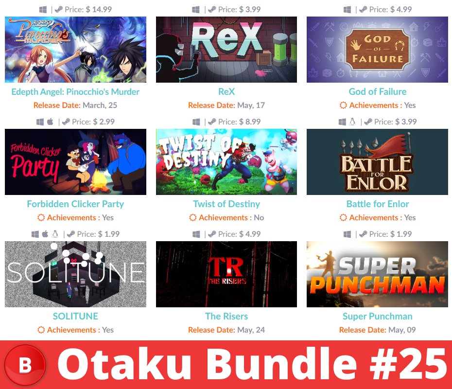 [Share &amp; Support Please] OtakuBundle #Bundle #25 is Here for $1.49 bundles.otakubundle.com #steam #game #indiegame #indiedev #deal