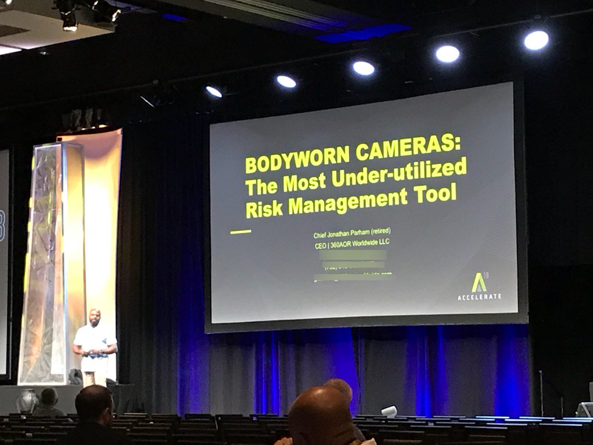 PCAlexJones's tweet photo. Understanding the operational risks to Law Enforcement and how BodyWorn Cameras are minimising that risk globally. #AcceleratePolicing #Accelerate2018 #BodyWornVideo #TransparencyInPolicing @axon_enterprise https://t.co/DpNR9nRLTD