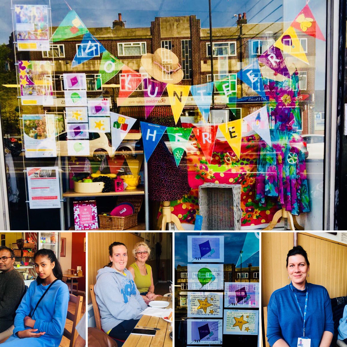 Childrens_Trust's tweet photo. Wow! Beautiful colourful window display by Mani & her team in #Northcheam ~ they are looking for more #volunteers, so if you have a few hours to spare each week pls give Mani a call on 020 8337 3931 #VolunteersWeek #fun #creatvie #Thanks https://t.co/YEaUI3ftLH