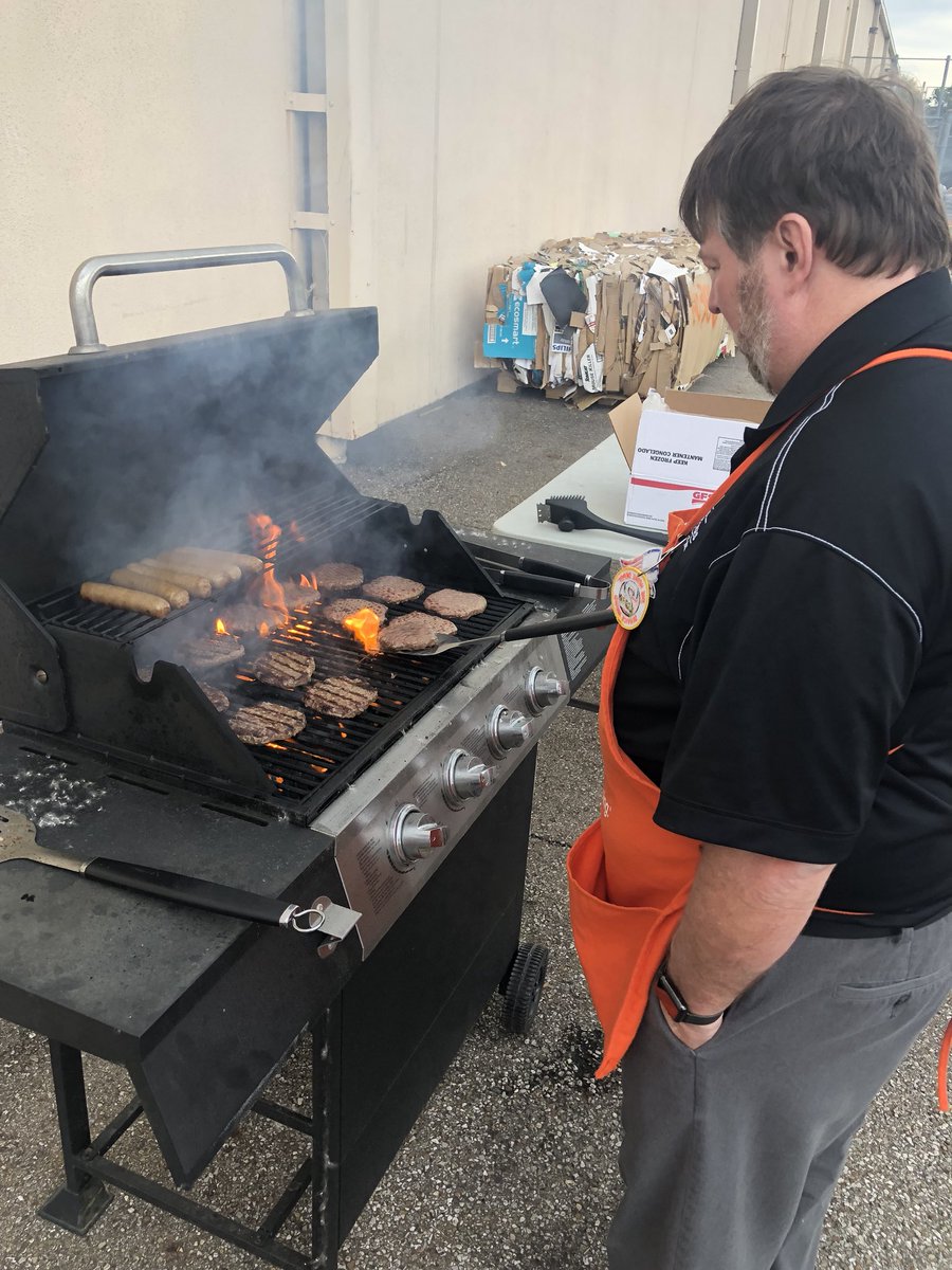 THDPWR's tweet photo. THD 3846 getting a cookout today provided by the D104 Team for May’s Pipeline Contest! I must say @THDGorski, that Apron is epic!! #HDEHDILeadsWin https://t.co/ZxDPu52RrB