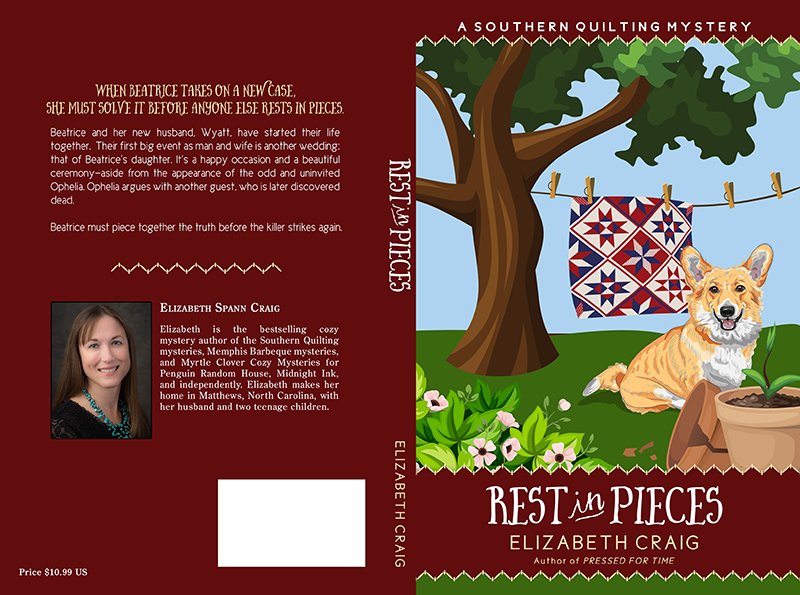 KKlawiter's tweet photo. Cover: "Rest in Pieces" by Elizabeth Craig https://t.co/LERUXxcMXC #coverart #bookcovers #cozymystery #CoverReveal https://t.co/0jRkrGqQb2